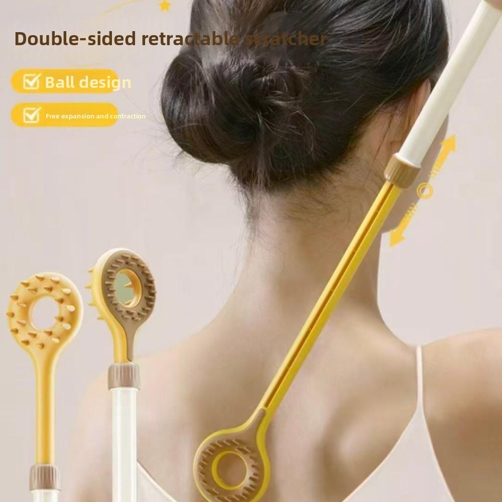 Double-sided Back Scratcher Adjustable Back Rubbing Tool Multifunctional Itching Scratch Back Care