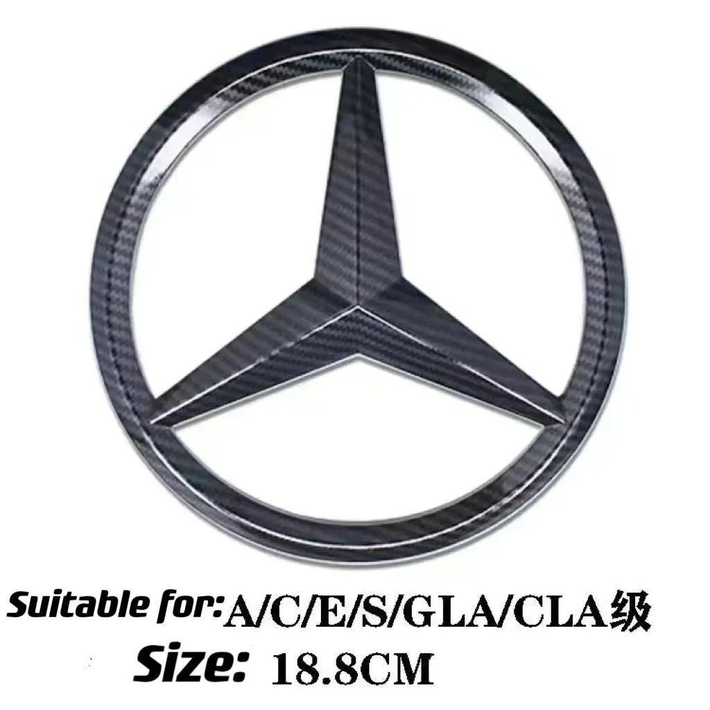 LXT3   1Pc ABS Car Front Grille Badge Decal Cover Emblem for Mercedes Benz W204 W205 W210 W211 W212 W213 C E Class GLA GLK ML GLC GLE