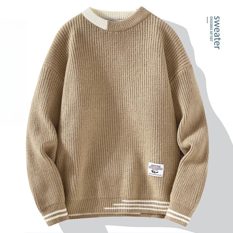 Men's Fall/Winter Sweater - Loose Round Neck Fashion Casual Knit Top Comfortable Warm Comfortable Knit Sweater