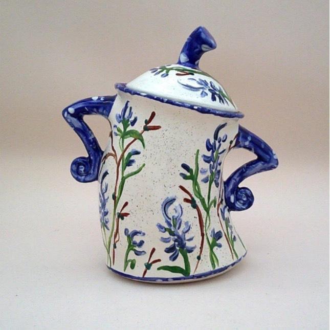 Sklenice plné postoje ozdoba s osobností, modro-bílý parodický hrnek