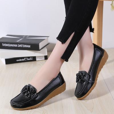 Zapatos Planos de Primavera para Mujer Mocasines Zapatos Mujer Planos de Cuero Genuino Zapatos Femeninos Mocasines Casuales Slip-On Zapatos para Caminar Mujer Tenis