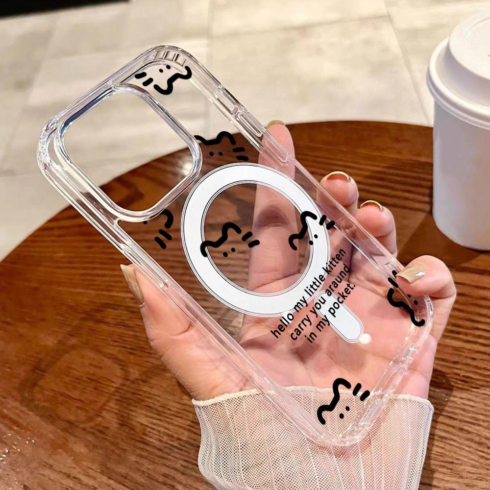 Magnetic Phone Case for iPhone 12 14 16 17 Pro 17 16 15 14 13 12 Pro Max  12 13 14 15  16 High Quality Shockproof Shell Full Protection Cute Style