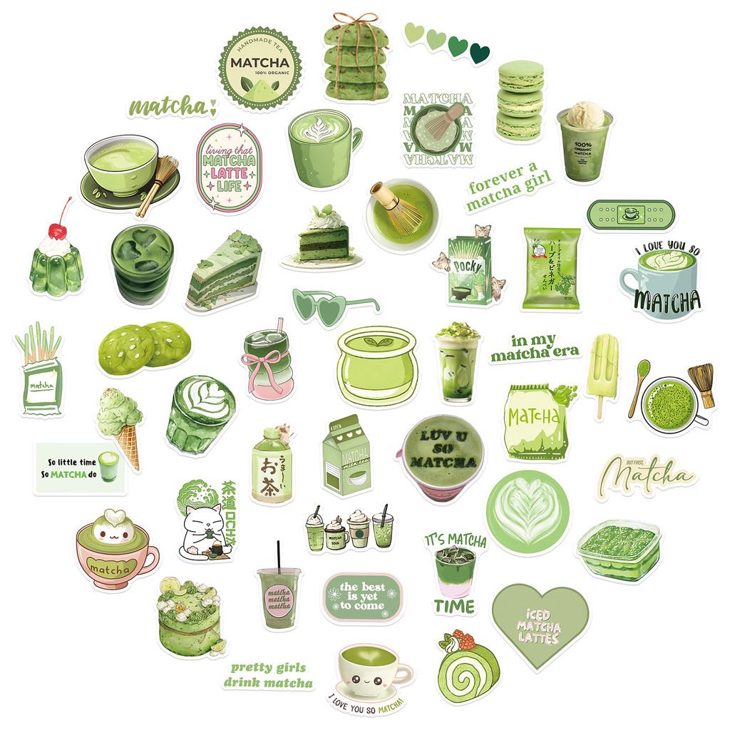 50 stuks Matcha Meisje Stickers - Schattige Cartoon Decoratie Voor Notitieboekjes Skateboards Bagage Sticker Story Store