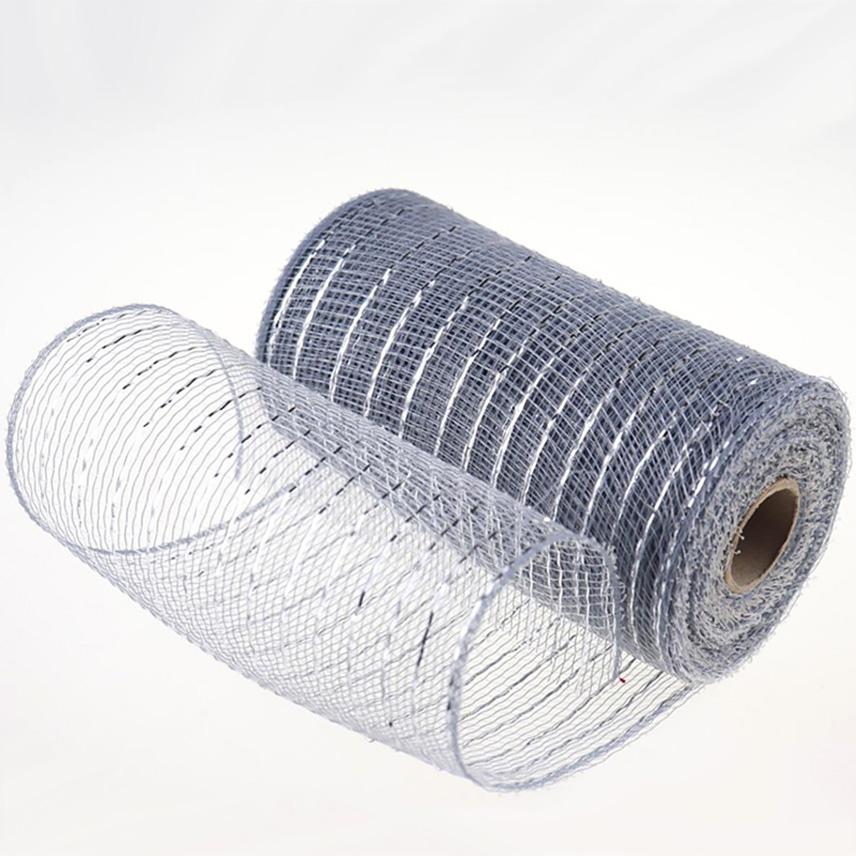 

10 ярдов сетчатая лента золото серебро блеск декоративные ленты завязка рукоделие упаковка подарков рождественское украшение проволочная лента серебряный