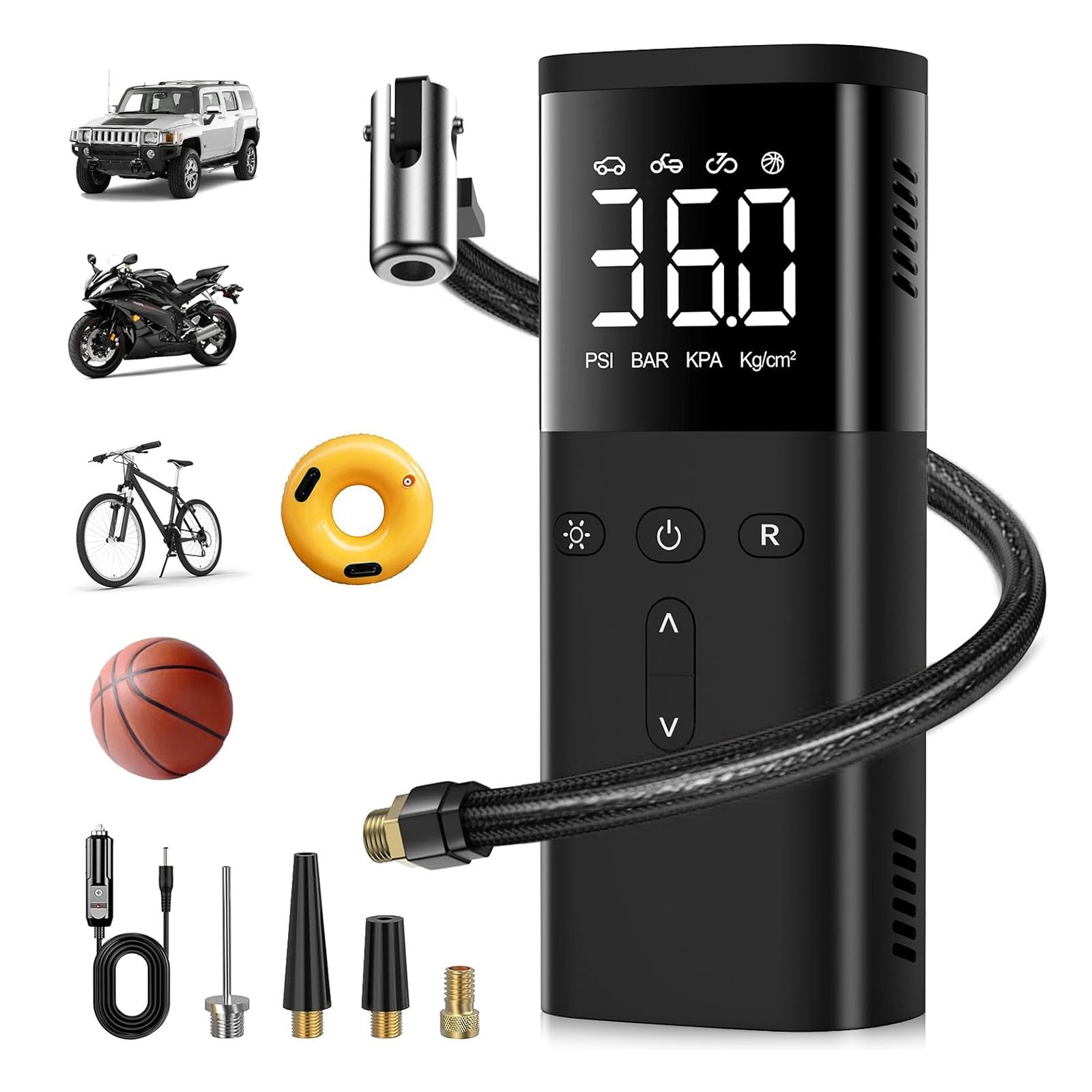 

Tire Inflator Air Compressor, Faster Inflation Cordless Air Compressor,Electric Air Pump for Car Tire 2000mAh Battery