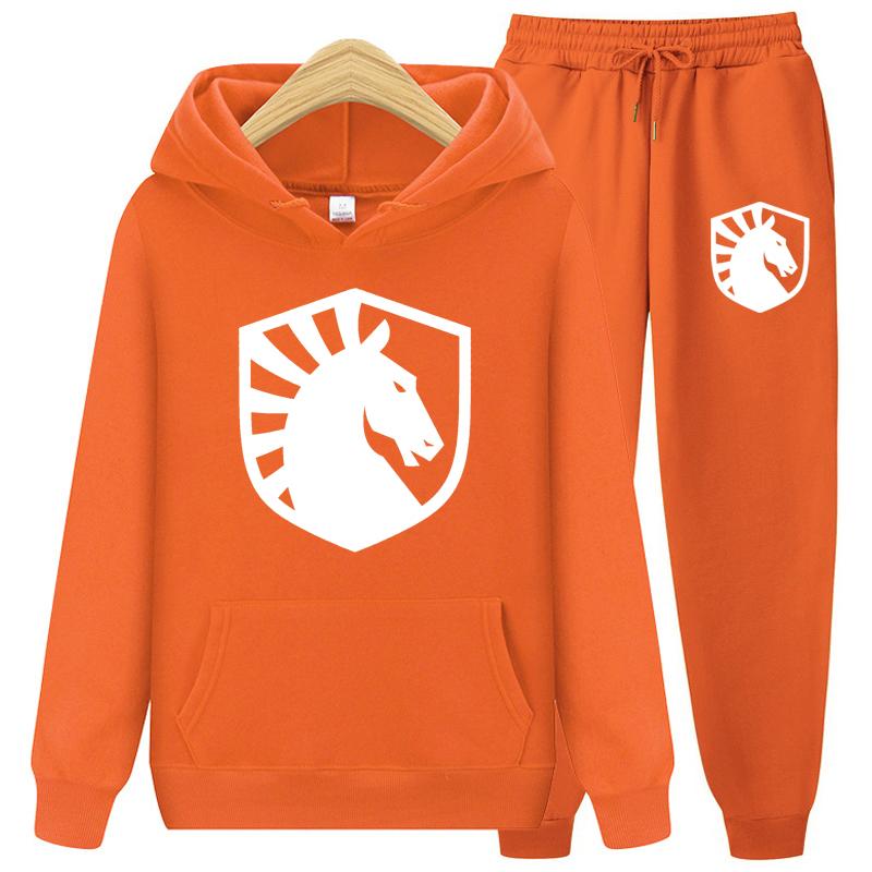 Spring Hoodies Set Sweatshirt+Sweatpants Suit Autumn Winter Warm Tracksuit Sets Women's Classic Hooded Outwear Sets