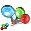 Folding Funnel Set of 3 Wide Mouth Jam Oil Funnel Liquid Dispenser Kitchen Tools
