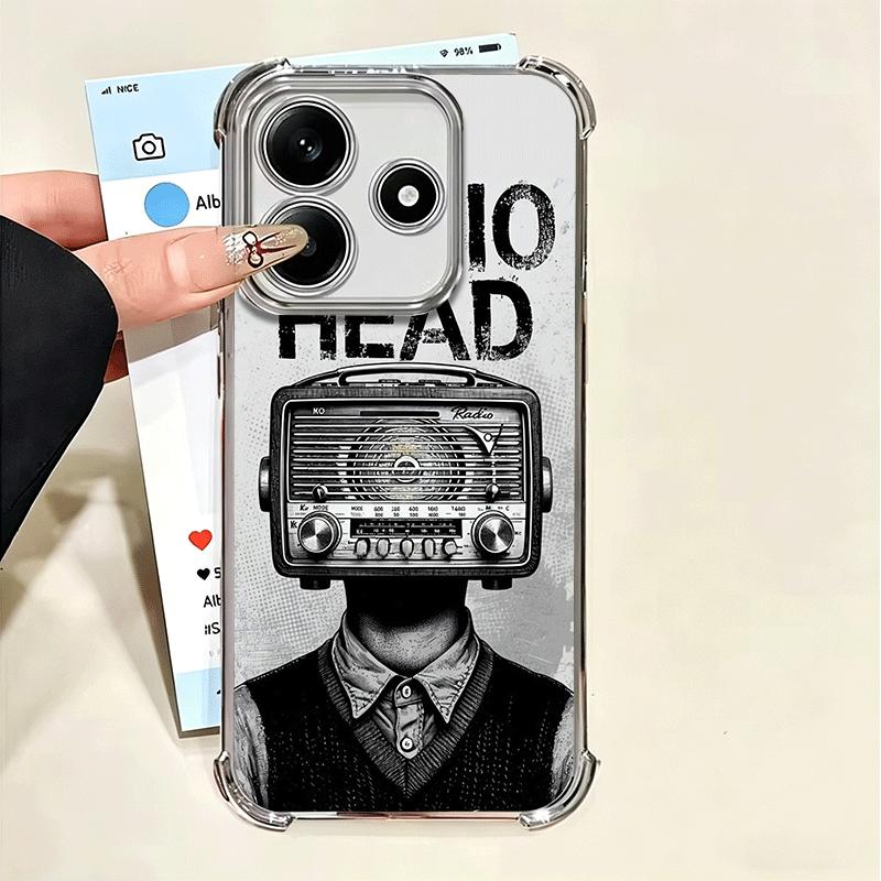 

R-Radiohead Bnad Plating Phone Case For Xiaomi Poco X5 X6 X7 X8 Pro Max F8 Ultra F7 M8 M7 M5S Redmi 15C 15 14C 13C 13 X3 12C F6 Xiaomi Redmi 15C 173