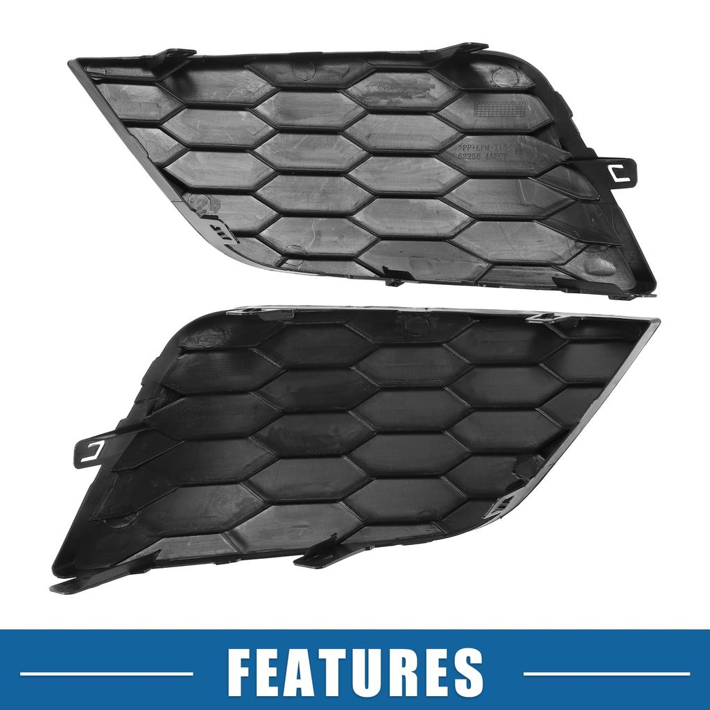 ABSOPRO Auto Nebelscheinwerferabdeckung Teilenummern Kompatibel mit Nissan Sentra ABS 2 Stück Kühlergrill, 622574AF0B/622564AF0B, 2016-2019, Kunststoff, Schwarz,