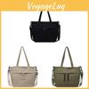 Minimalist Nylon Tote Bag With Top Zipper For Daily Commuting And Casual Wear