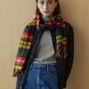 KILHOUETTE lamswool tartan check muffler by moon(ENGLAND)_red tartan check