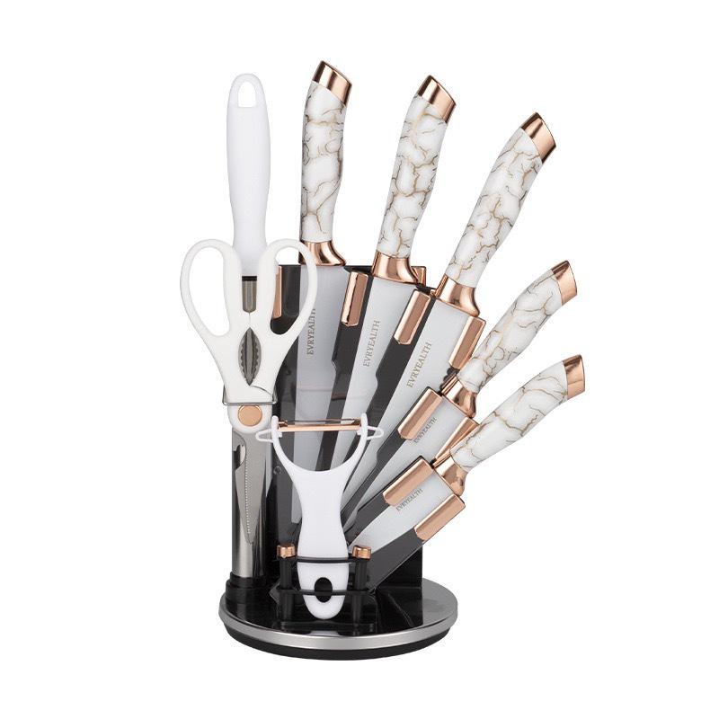 19-Piece Silicone Kitchen Knife Set with Holder: Chef Knife, Cooking Spoon, Shovel, and Household Cutlery.