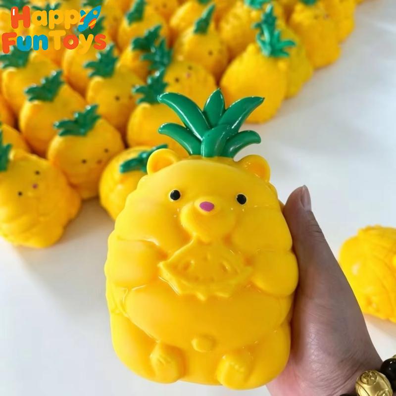 20cm Ananasbär Squishy Fidget Spielzeug Schnelle Rückfederung Schreibtischverzierung Lustiges Dekompressions-Stressabbau-Spielzeug Geschenk für Erwachsene
