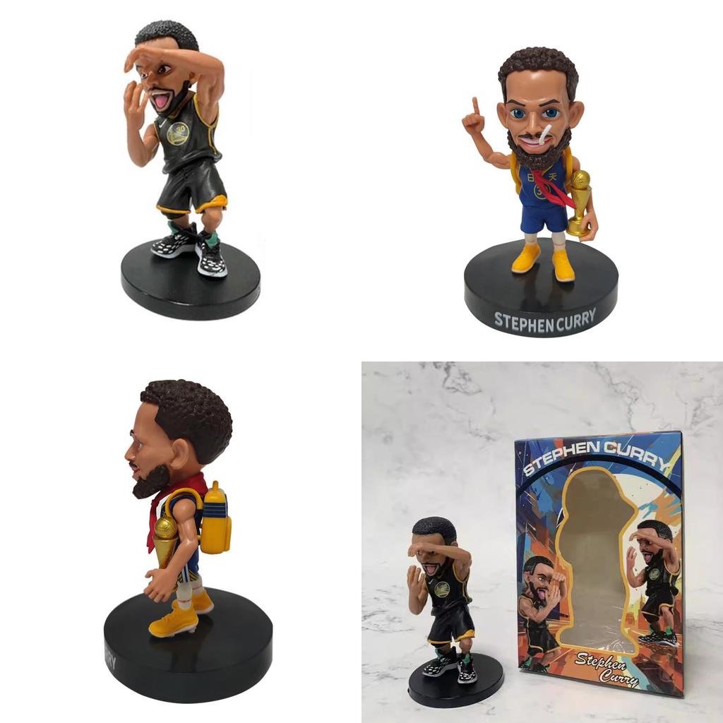 Basketball Player Stephen Curry Pvc Model With Black Outfit For Home Office And Display