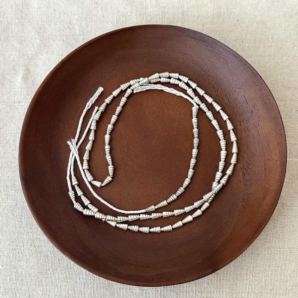 Thai Handmade Old-Style Silver Spiral Spacer Beads for DIY Bracelets - 3D Design