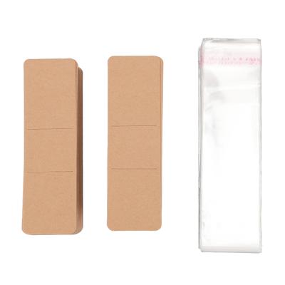 200 Stück Set Lesezeichenhülle Set Blanko Lesezeichen Displaykarte und Transparente Selbstklebetasche für