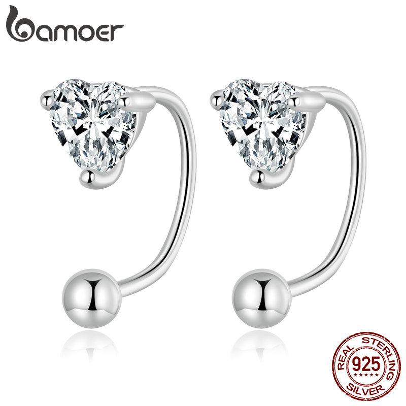 Orecchini A Perno In Argento 925 Con Zirconi Cubici Trasparenti, Tondi Brillanti, Misure Da 3 A 8 Mm, Regalo In Sacchetto Velluto, Ipoallergenici