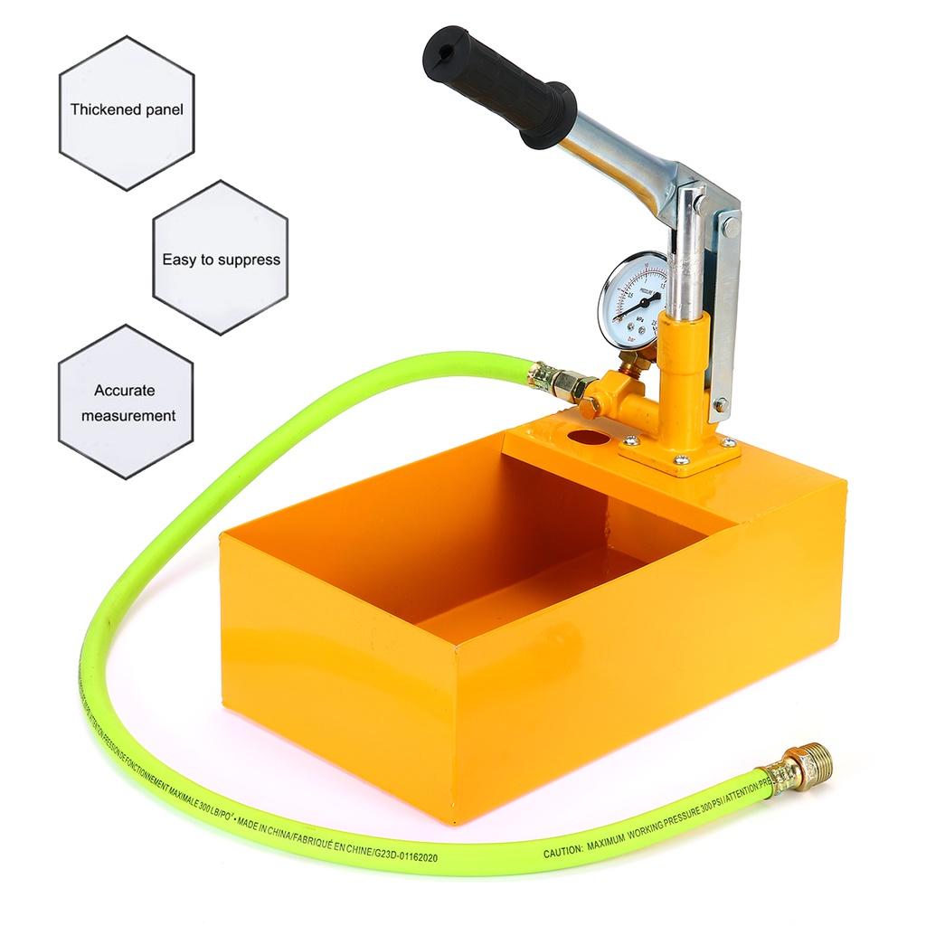 NEW Yellow Water Pressure Tester 25KG Manual Hydraulic Water Pressure Test Pipeline Tester Pump Machine 2.5MPa Pipeline Tester 25KG