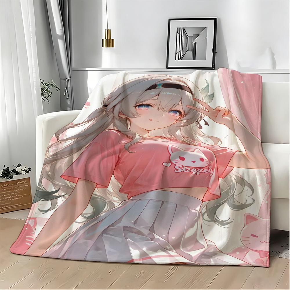 Hit Anime F-Firefly G-Girls Throw Lightweight 240G Flannel Blanket Soft Skin-Friendly For Summer Cooling