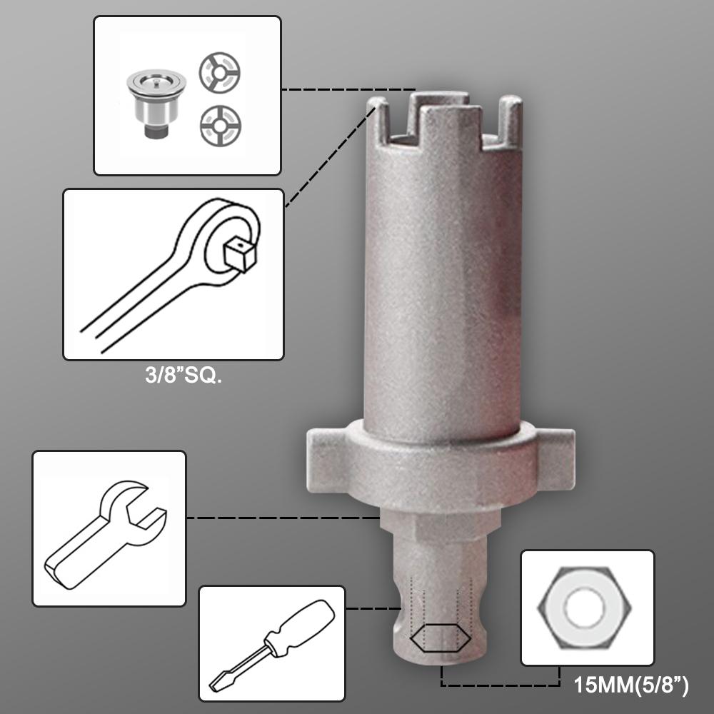 Sink Faucet Wrench Plumbing Repair Tool Handle Double Head Wrench Spanner Tool Installer Ratchet Wrench Set for Bathroom