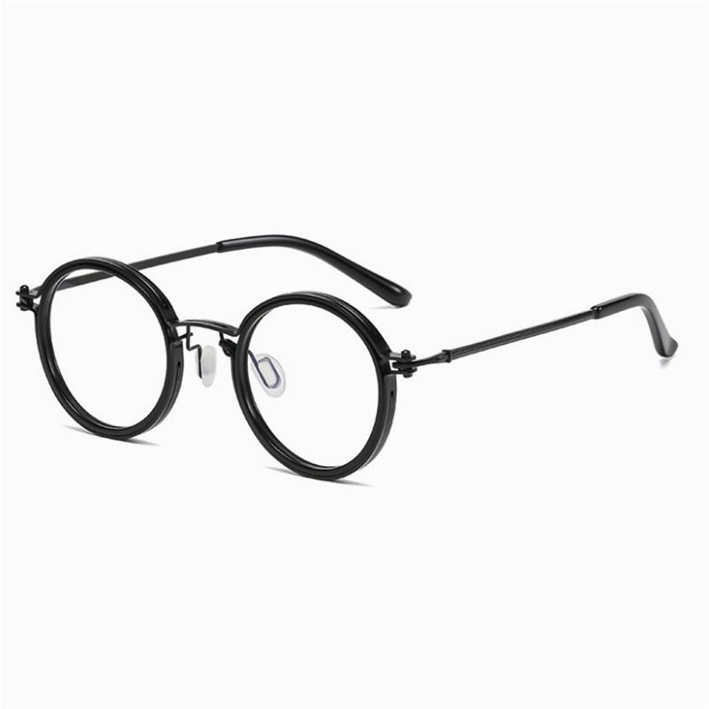 Anti Blue Rays Round Prescription Eyeglasses With Cylinder Brand Designer Metal Steampunk Nearsighted Glasses 0 -0.5 -0.75 To -6