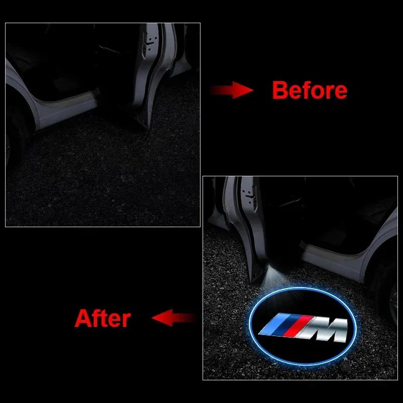 For BMW 2Pcs Car LED Door Light Welcome Lamp Wireless Laser Projector For BMW E60 E46 E39 E38 E90 E36 F30 E30 E31 E34 F10 F20 E8
