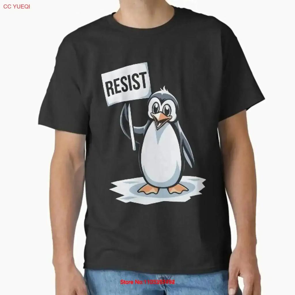 Penguins Protest Against Tariffs Funny Pengui T Shirt Made In Us Aus Size S 2xl Vintage Fashion Graphic Soft Vintage