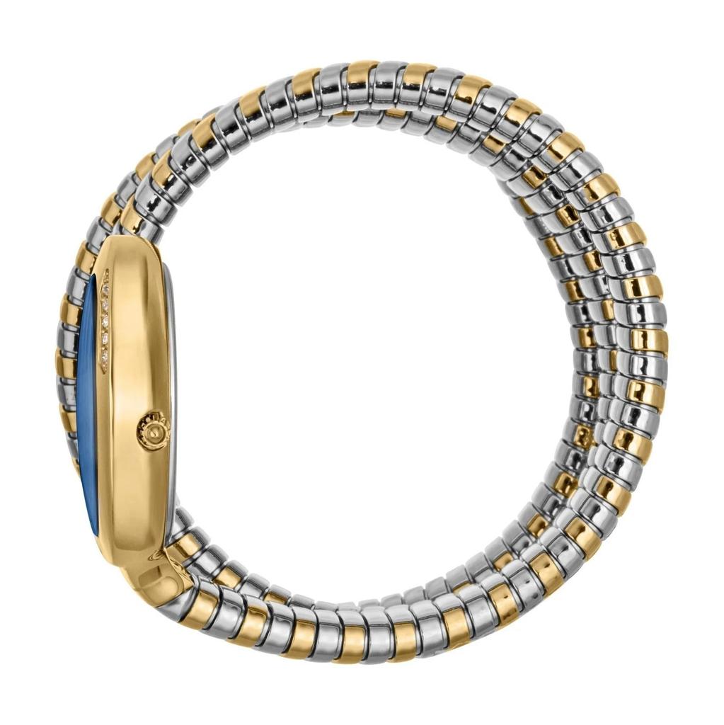 Just Cavalli Glam Evo 5 Blue Dial Two Tone Steel Strap Watch for Women JC1L228M0075