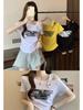 Women's Plus Size Chic Waist-Cinched Short-Sleeve Slim Off-Shoulder Top - Summer New Arrival