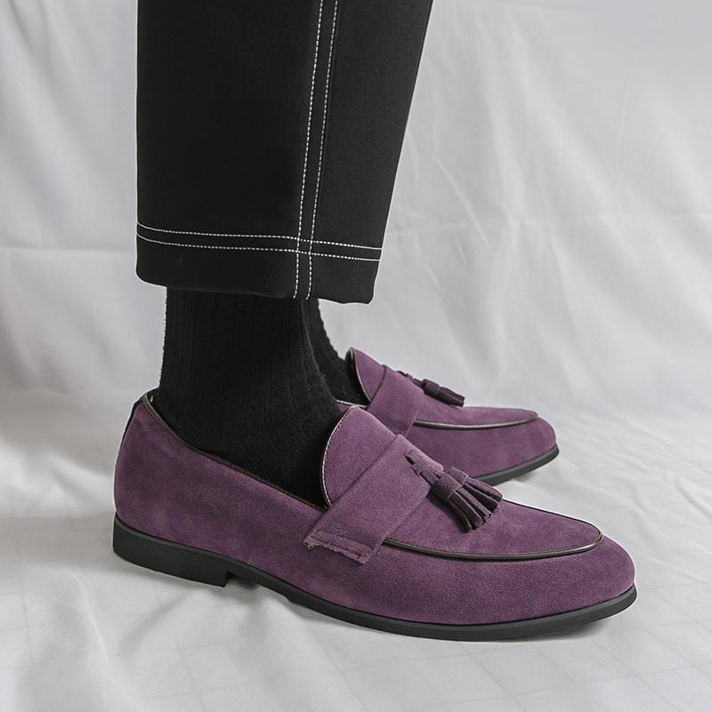 Fashion Quality Business Wedding Man Casual Loafers Shoes Leather Shoes Men Soft Sole Fashion Office Outdoor Daily Commute Driving Shoes