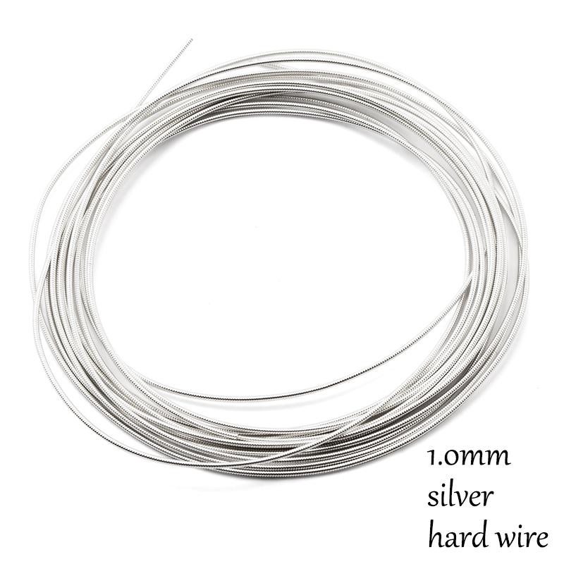 10 Gauge Silver Gold Plated Copper Craft Wire Flexible Metal French Bullion Wire for Jewelry Making DIY Embroidery Beading