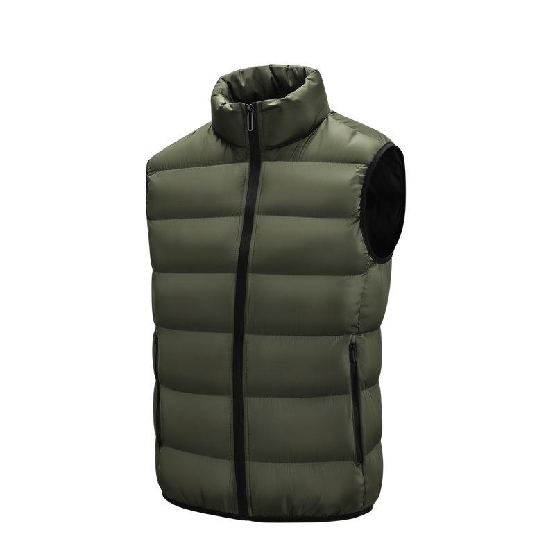 Autumn and Winter Vest Men's Jacket Korean Version of Trendy Vest Sleeveless Thickened Cotton Vest Warm Men's Jacket