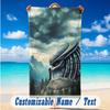 Beach Towel Custom Name Text, Quick Dry Large Towel For Beach HomePredator
