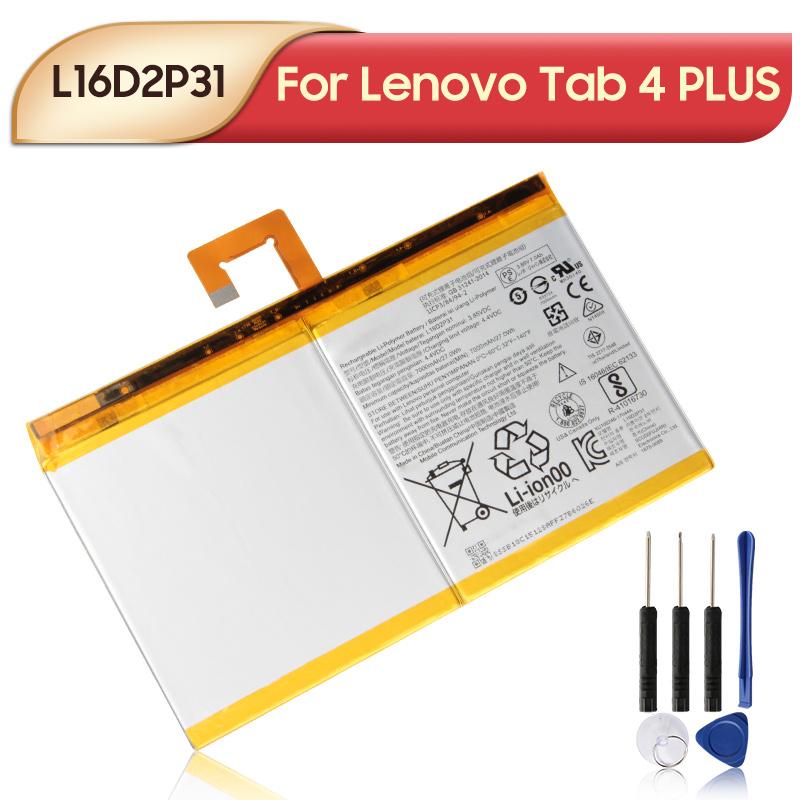 Wiederaufladbarer Lithium-Akku für Lenovo Tab 4 Tab4 PLUS TB-X704F TB2-X30M TB-X304F L16D2P31 Tablet-Akku