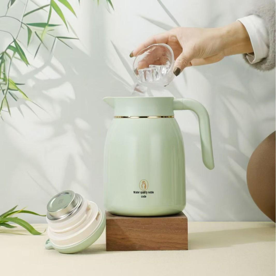 Crystal Noble 316 Stainless Steel Large Capacity Thermos with Anti-Scald Tea Separator for Home or Hotel Use Crystal Noble