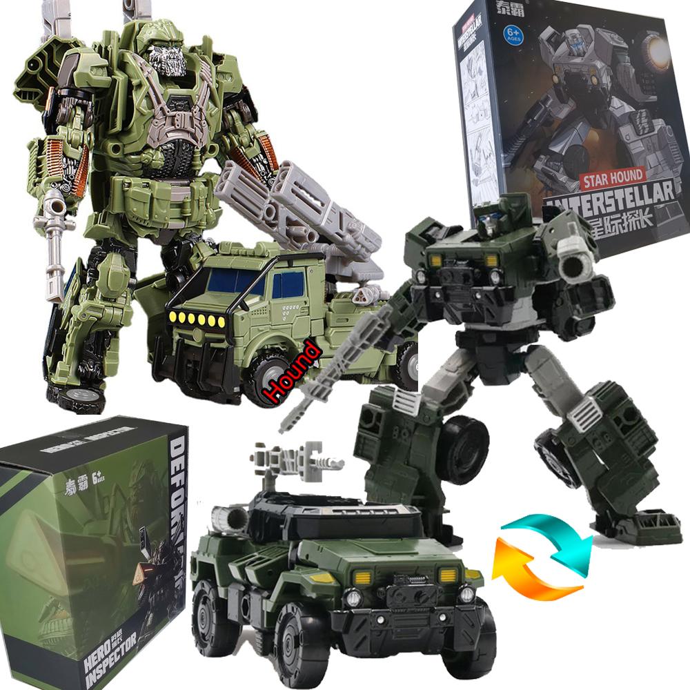Transformation Toys Hound BMB H6001-6 AOYI YS-06 18cm Autobot Boy Alloy Warrior Robot Anime Action Figure Ratchet Car Model Gift