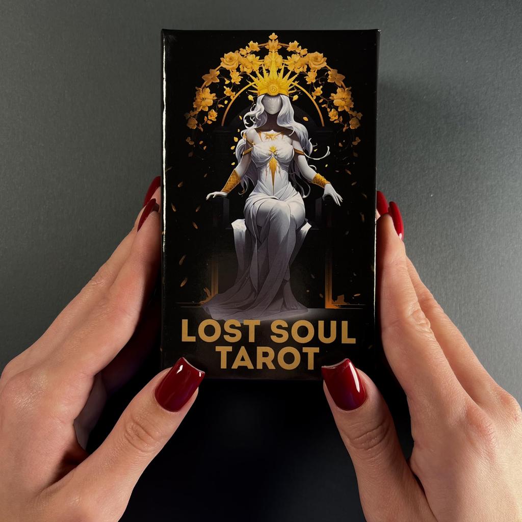 CRAFTERIAN Lost Soul Tarot 78-Card Deck 400GSM Foil Edge with Guidebook