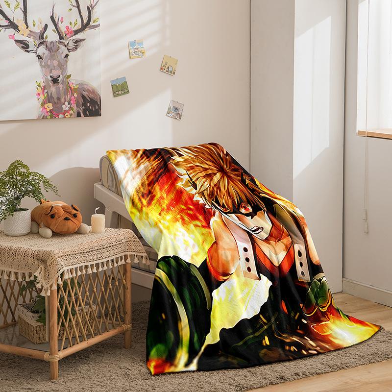 My Hero Series Flannel Blanket 3D Printed Sofa Blanket Thickened Blanket