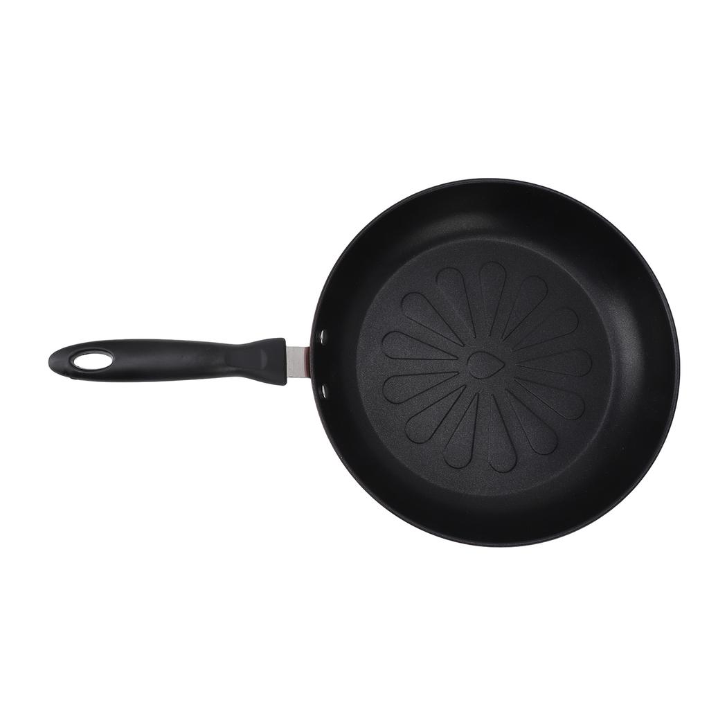 Slippbelegg Stekepanne Skillet Flat Bunn Langt Håndtak Jevn og Rask Oppvarming Maifan Stein Stekepanne for I