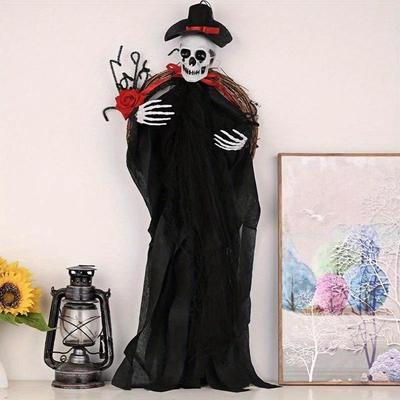 1PC Halloween szkielet nawiedzony dom rekwizyty wisiorek duch panna młoda pan młody rattan pierścień girlanda przyjęcie przebranie materiały dekoracyjne