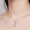 S925 Sterling Silver Delicate Colorful Zircon Heart Pendant Necklace Enamel Unicorn Neck Chain for Women Fine Jewelry