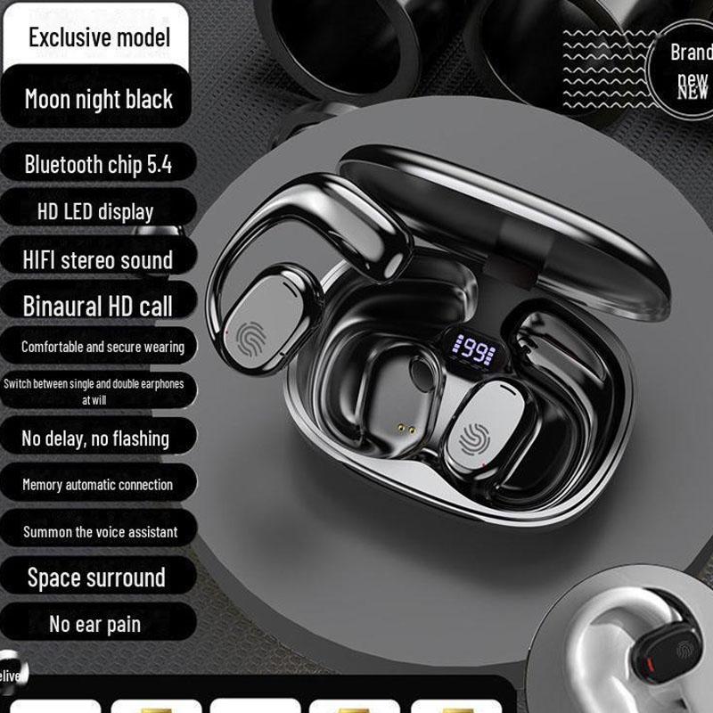 

OWS GT280 Бездротова спортивна гарнітура Bluetooth із вушним крючком для неінвазивного тривалого використання. GT280 чорний