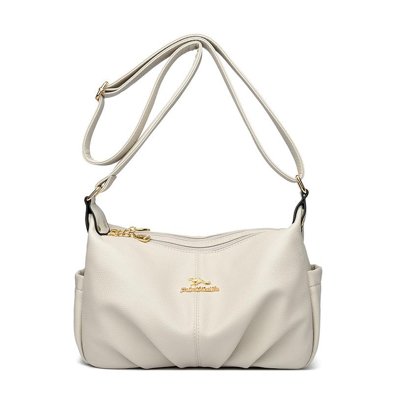 

Versatile texture messenger fashion women s soft leather handbag new large-capacity splicing lightweight women s shoulder bag