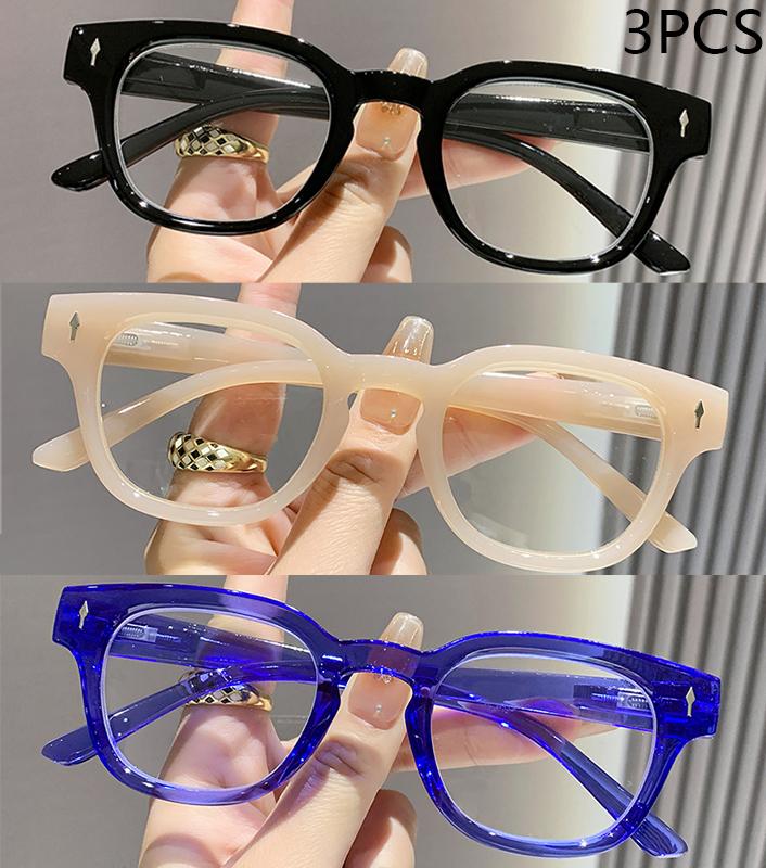 2/3PCS New Fashion Mitae Retro Blue Light Reading Glasses For Women's Elderly Reading Glasses 2316