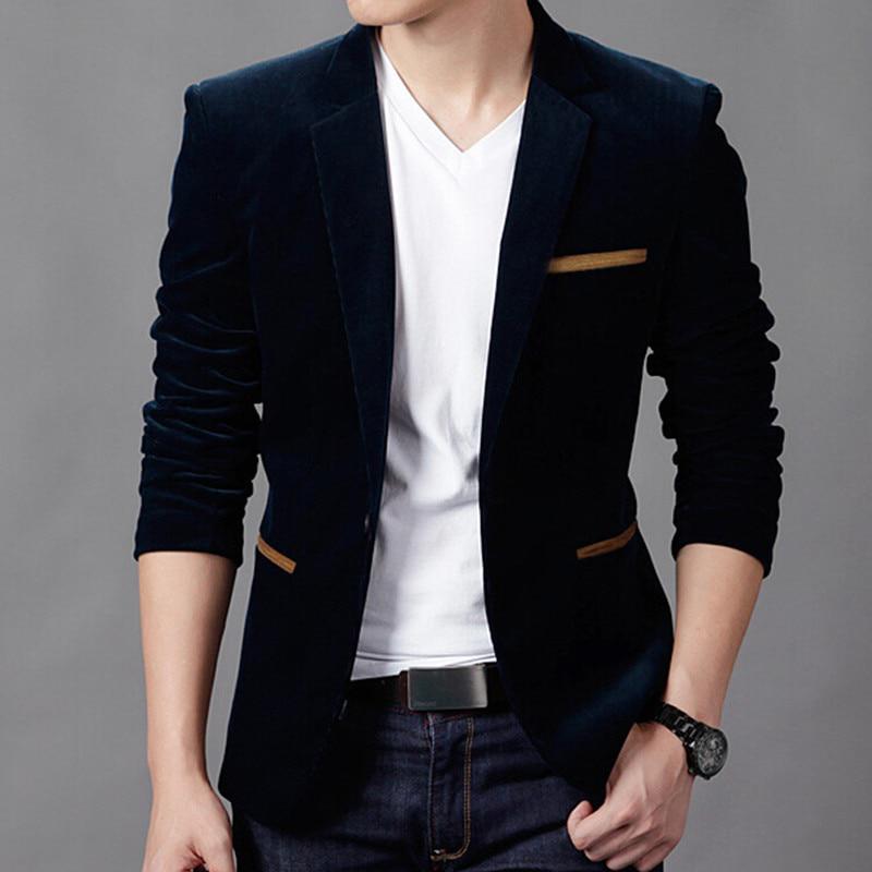 Fashion Brand Blazer British 'S Style Casual Slim Fit Suit Jacket Male Blazers Men Coat Terno 