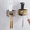 No-Punch Stainless Steel Toothbrush Holder Wall-mounted Toothpaste Holder  Bathroom