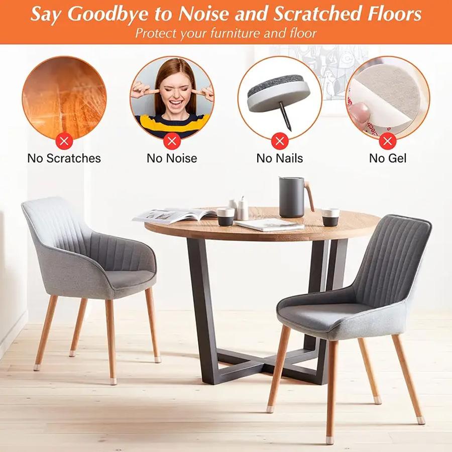 4~32PCs Chair Leg Floor Protectors Rubber Feet Protector Pads Furniture Table Socks Plugs Cover Furniture Feet Reduce Noise
