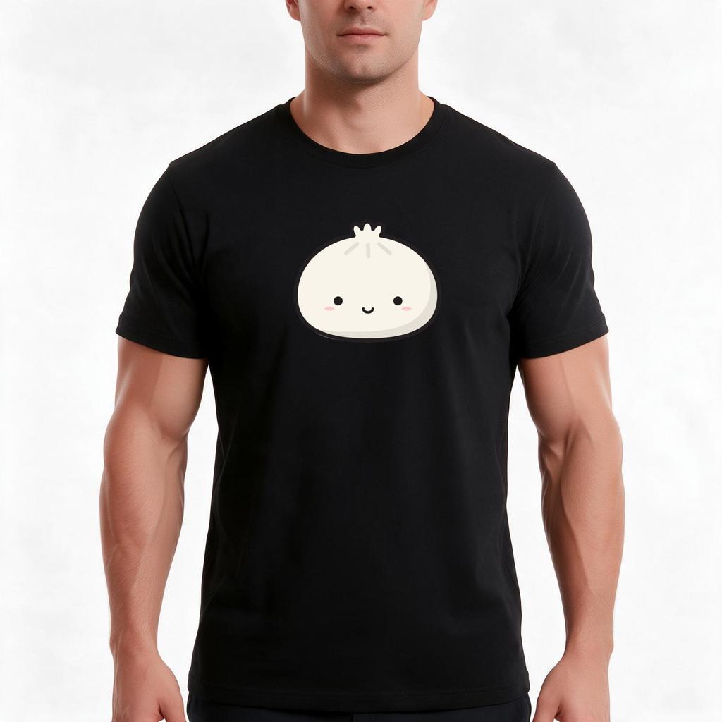Cute Baby Dumpling Smiley Tshirt Summer Casual Cotton Tee Oversized Streetwear Tops Vintage Graphic Print Unisex Unisex Unisex