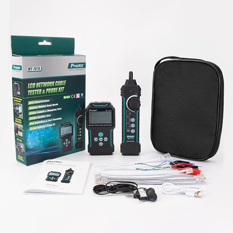 

MT-7076 Network Cable Tester Portable Network Tester Line Finder POE Multi-functional Line Checker Household Powerful Tools