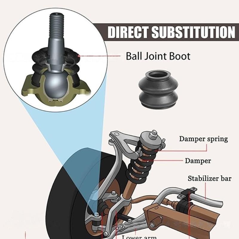 Universal Vehicle Ball Joint Protectors With Mudguard Design For Smooth Steering And Reduced Maintenance